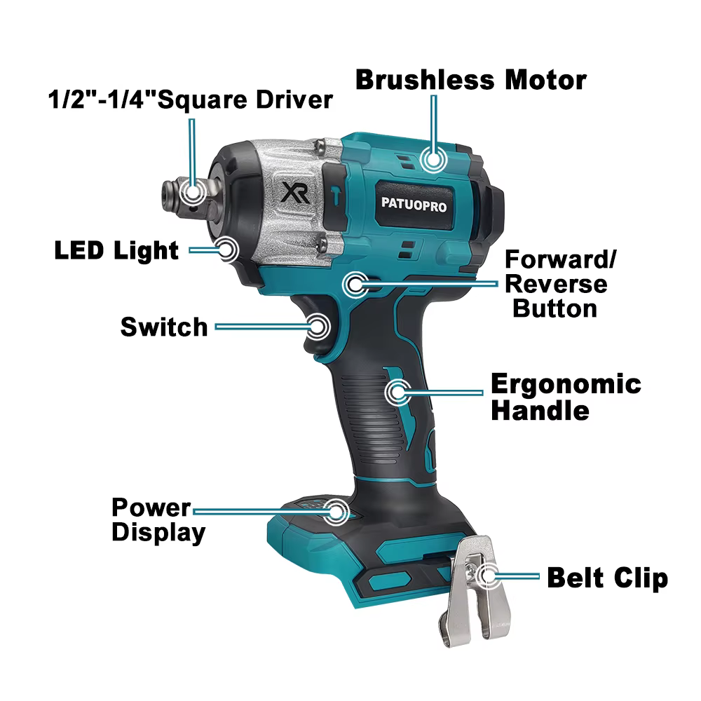 Makita – clé à chocs sans balais 500N.m, clé électrique Rechargeable sans fil de 1/2 pouces, outil é