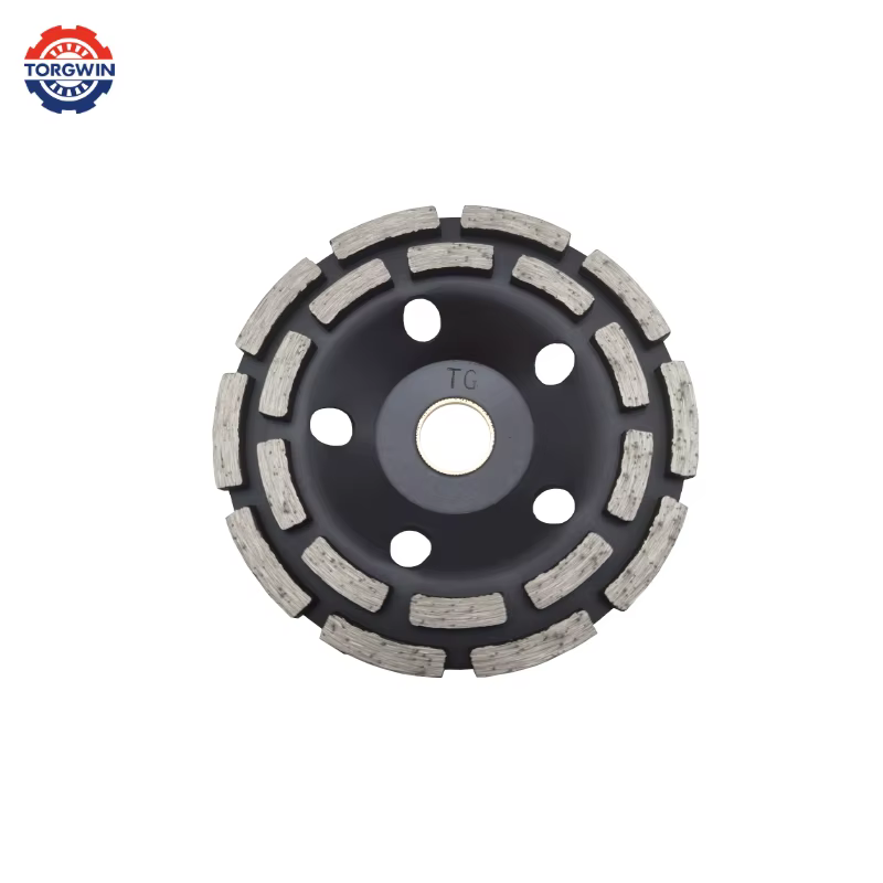 100/125/150/180/230mm Double rangée diamant Segment meule tasse disque meuleuse béton granit pierre 