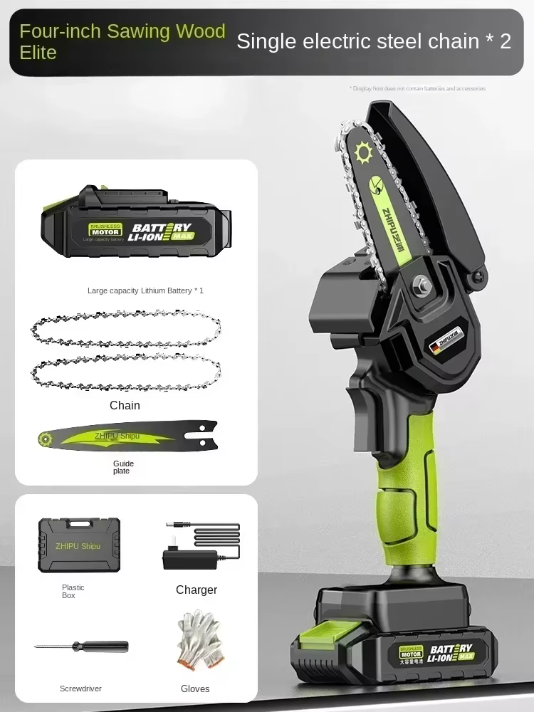 Petite tronçonneuse sans fil rechargeable, scie électrique portative, alimentée par batterie au lith