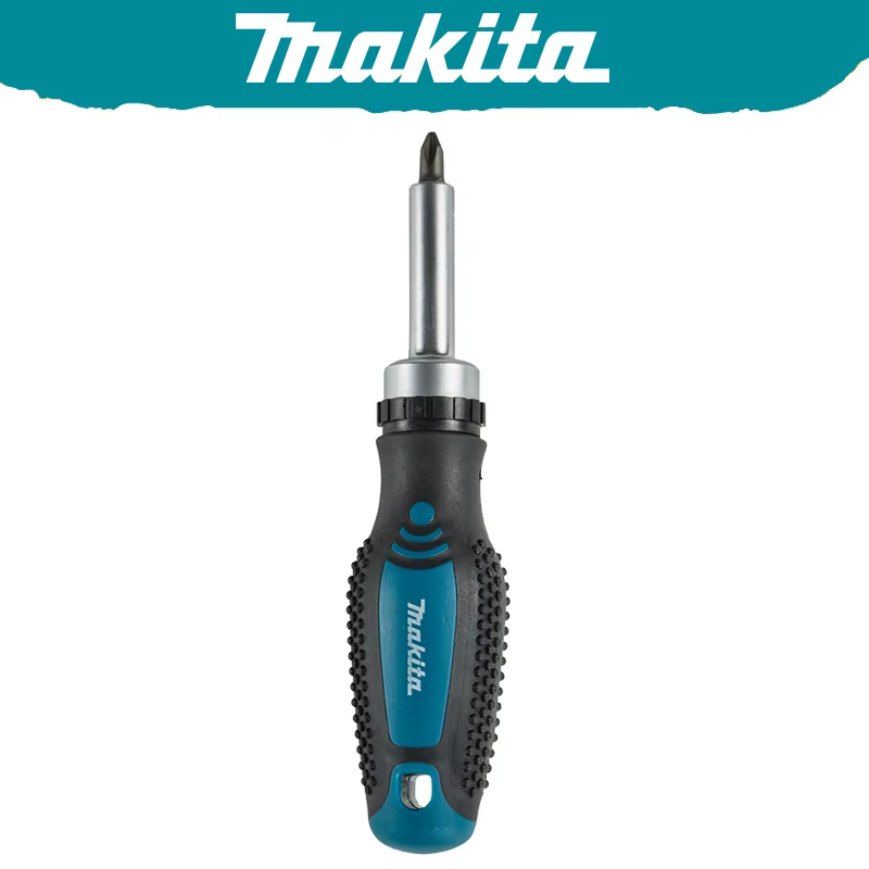Makita D-58833 tournevis magnétique à cliquet embout remplaçable positif négatif antidérapant multif