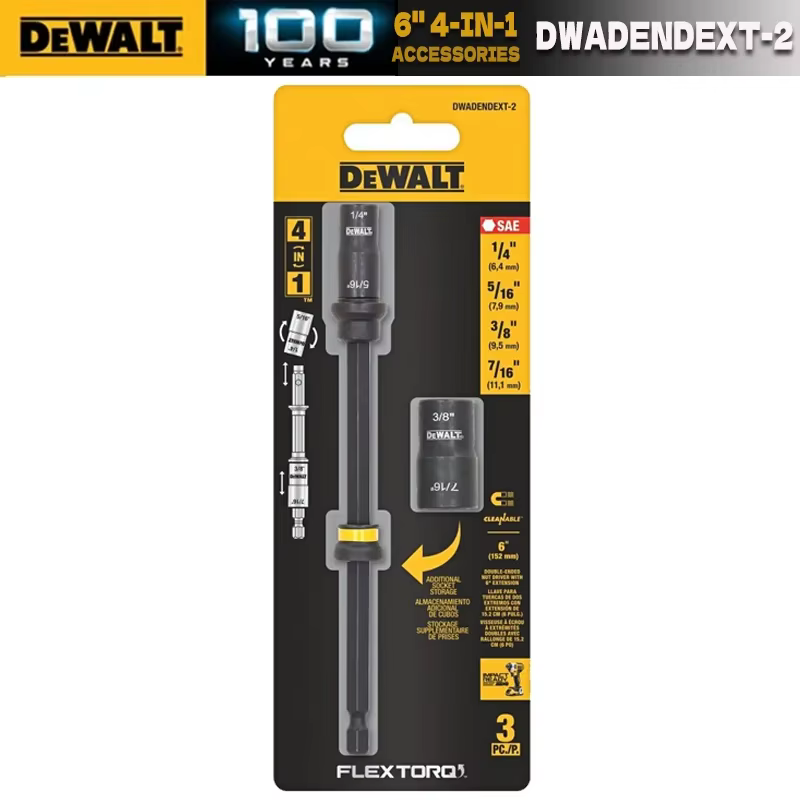 DEWALT FLEXTORQ 6 ''4 en 1 pilotes à écrou à DOUBLE extrémité foret à percussion accessoires pour ou