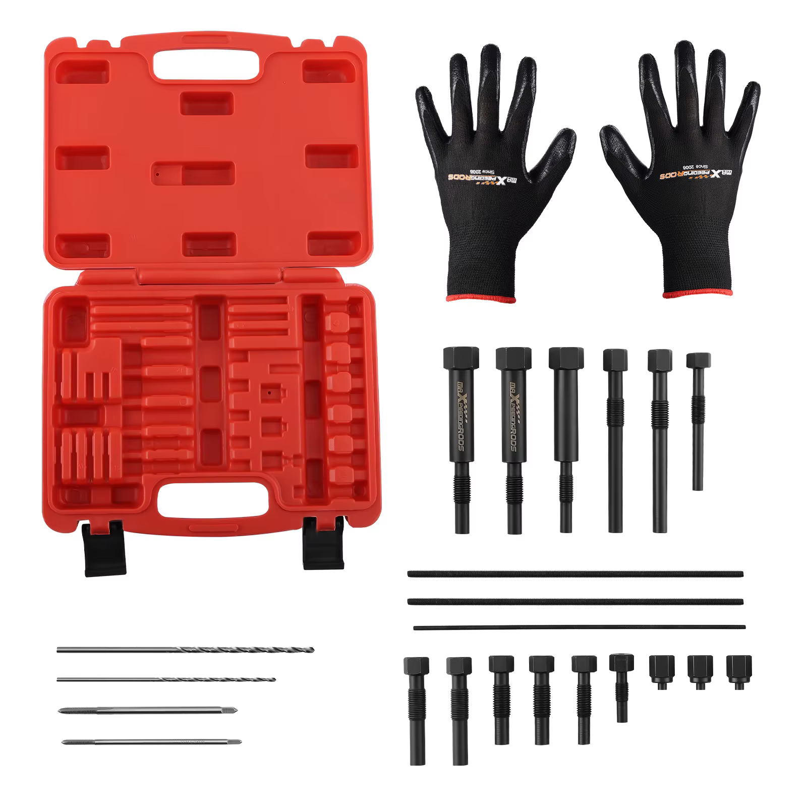Jeu d'outils flacon et de retrait des électrodes de bougie de préchauffage, forets filetés M8/M10