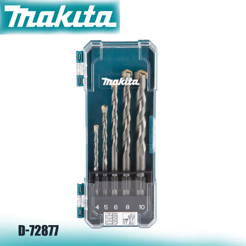 Makita D-72877 Ensemble de forets 5 pièces, outils de perçage à spirale pour béton, robustes et dura