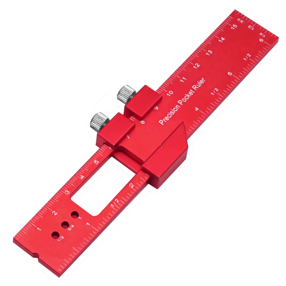 Règle de marquage pour charpentier, outil de mesure portable en aluminium de 6/8/12 pouces avec buté