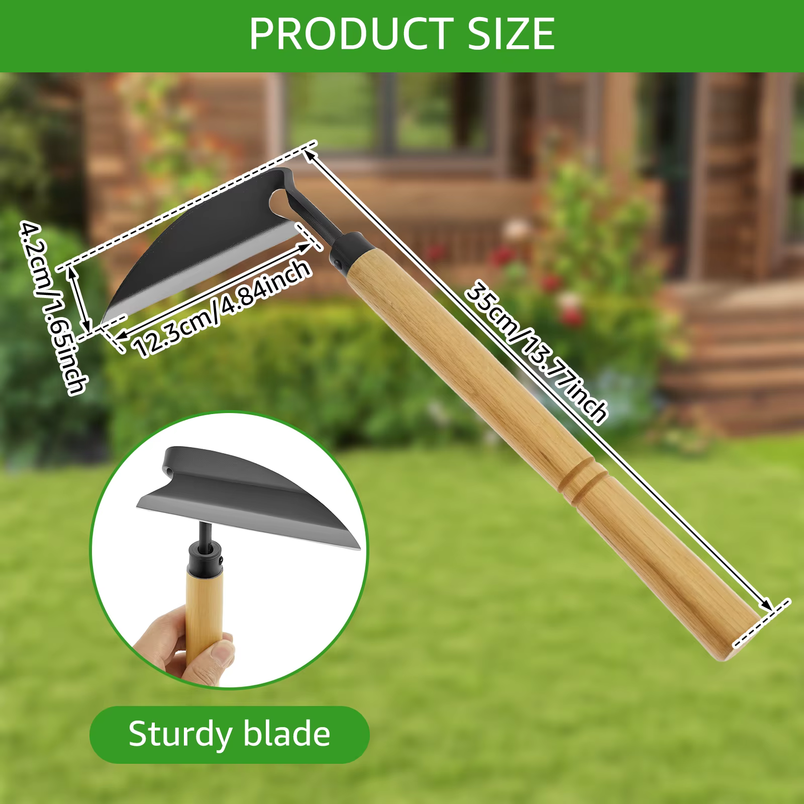 Outil de désherbage japonais pour jardin, houe à herbe de 13 pouces en acier au carbone, outil manue