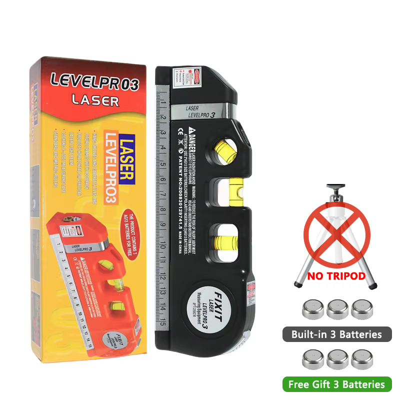 Outil de ligne de niveau laser, niveau laser polyvalent de précision avec trépied en option, laser à