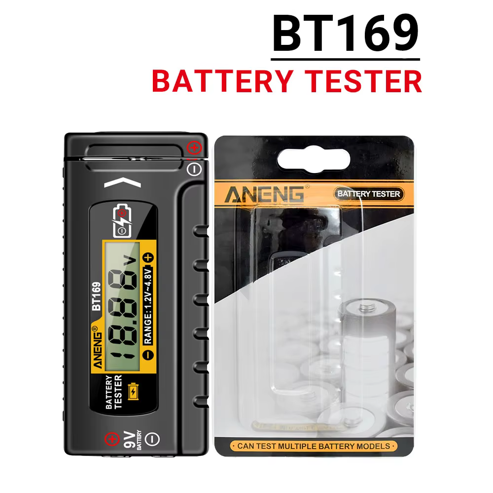 Testeur de batterie BT173 BT169, détecteur de niveau de batterie, test 9V 12V AA AAA, outil de diagn