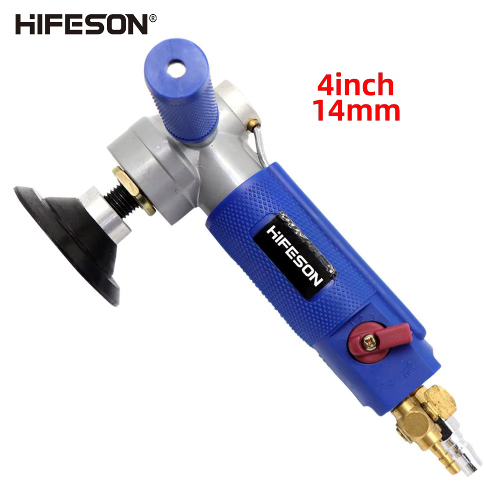 HIFESON – ponceuse pneumatique de 4 pouces, broyeur à eau, Machine à polir humide pour marbre, grani