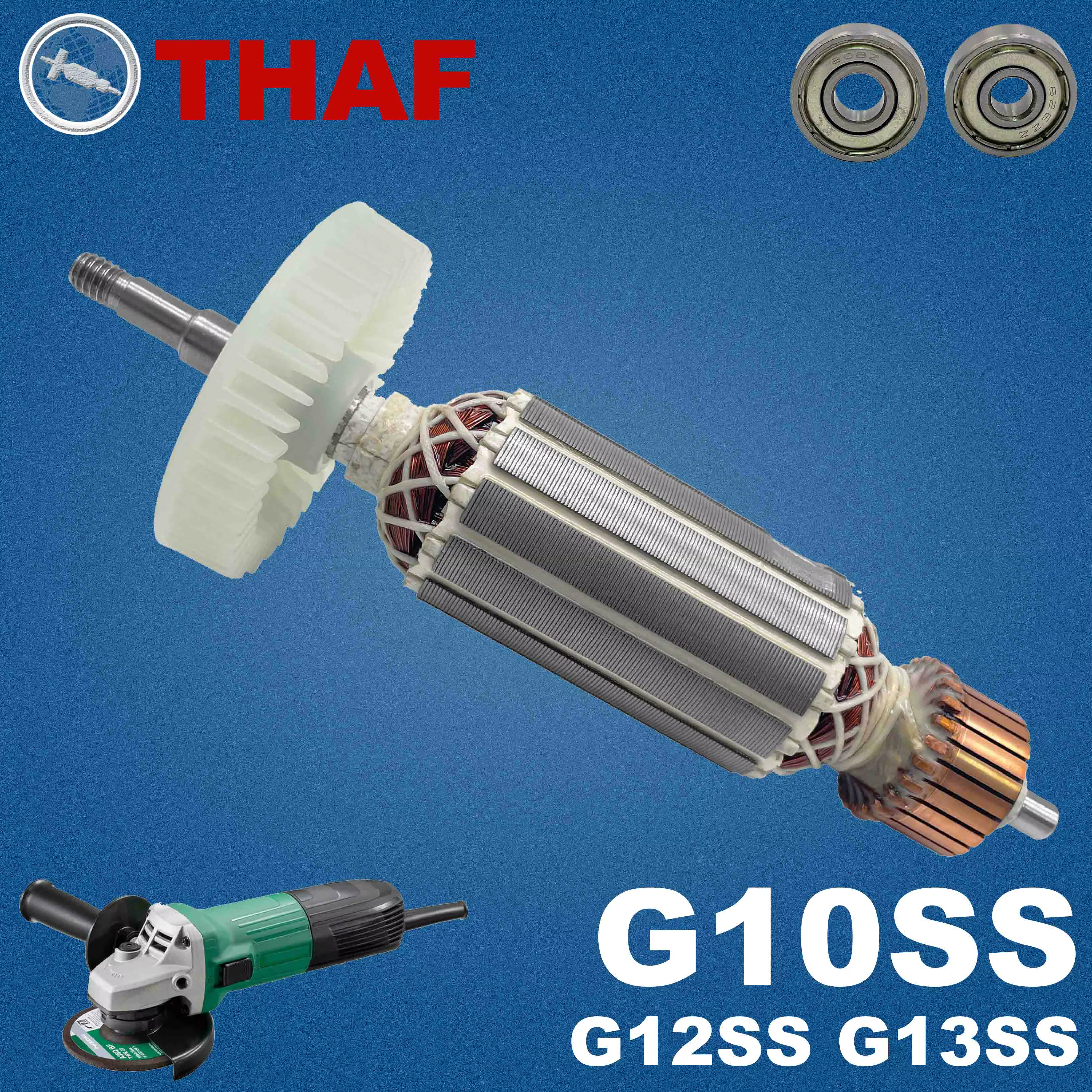 AC 220V 240V G10SS G12SS G13SS Induit Rotor pour HITACHI Meuleuse Angulaire Pièces de rechange Meule