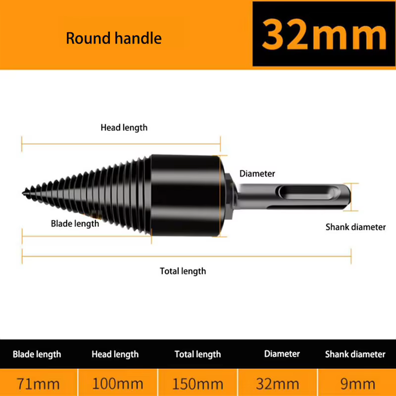 【LM】Foret de découpe à manche interchangeable noir de 32 mm pour perceuse électrique, marteau électr