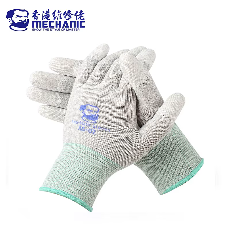 Gants antistatiques mécaniques AS02 en Fiber de carbone, élasticité antidérapante, couche de revêtem