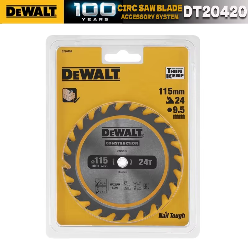 DEWALT DT20420-QZ lame de scie circulaire sans fil encadrement 115X9.5 MM 24T lame de scie pour acce