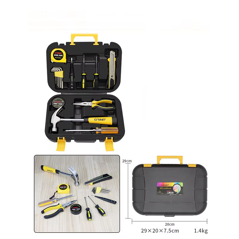 Boîte à outils polyvalente, matériel ménager, ensemble de réparation combiné d'outils manuels, boîte
