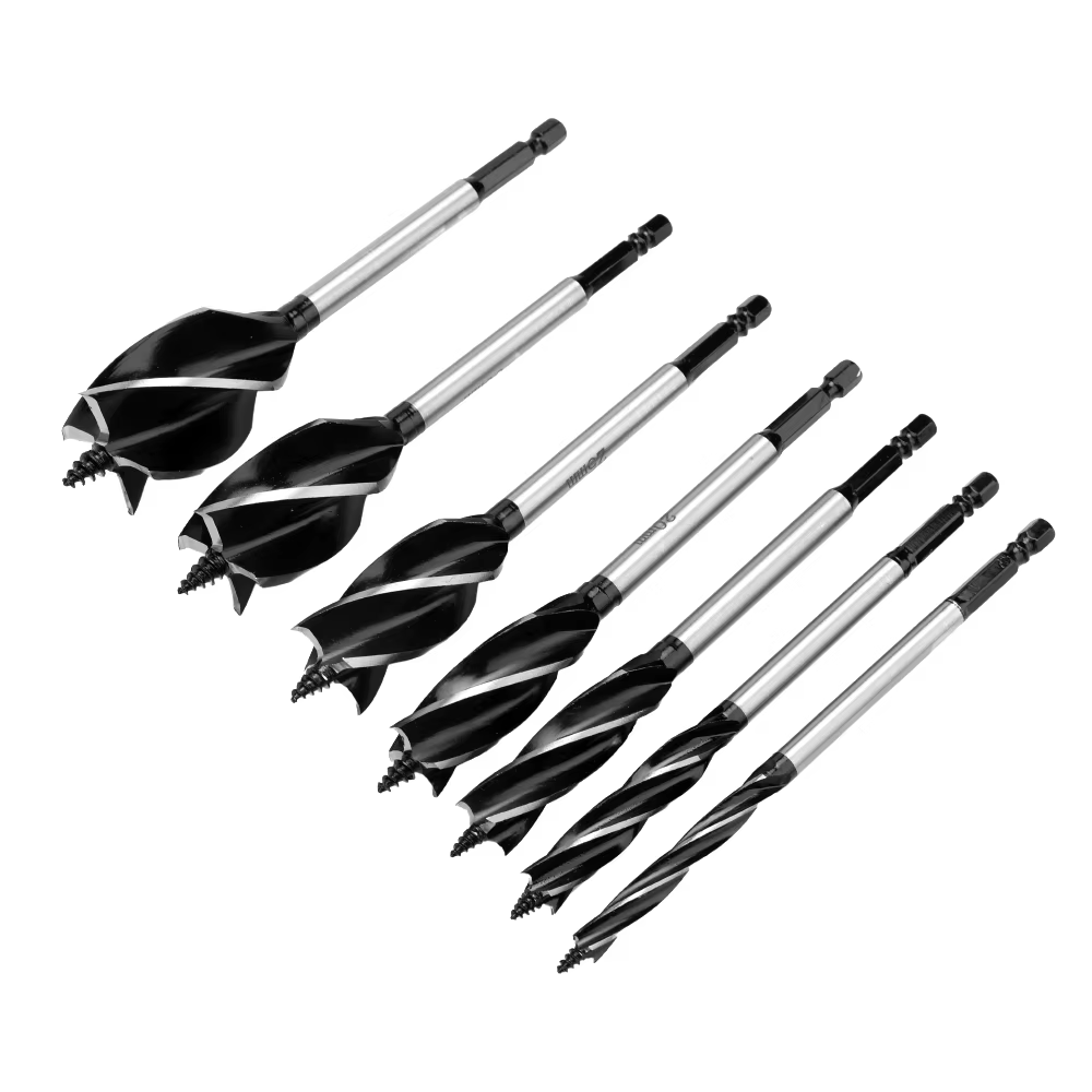 Perceuse de Support à quatre lames noire, poignée hexagonale de 6.35mm, clé électrique à quatre fent