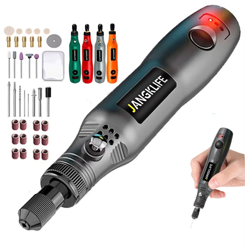 JANGKLIFE USB Kit d'outils rotatifs sans fil stylo de gravure sur bois bricolage pour bijoux métal v