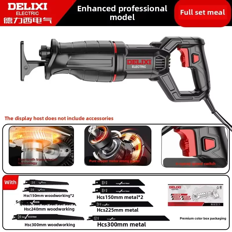 Scie sauteuse électrique 220V, scie sabre haute puissance pour découpe de métal, scie électrique por