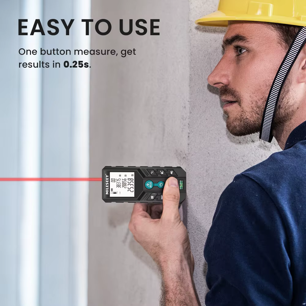MILESEEY-Distancemètre laser, ruban à mesurer Trena laser de haute qualité 40M 60M 80M 100M 120M