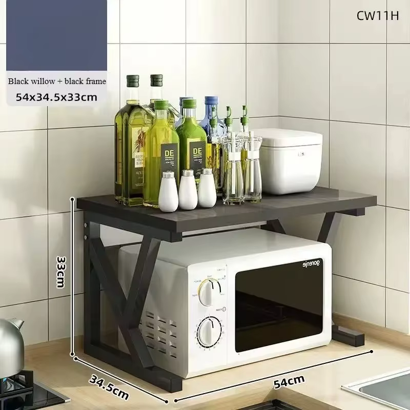 Étagère de rangement multicouche pour micro-ondes, comptoir de cuisine, four, cuiseur à riz, organis