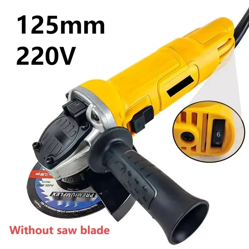Meuleuse d'angle électrique domestique multifonctionnelle, 220V, 1250W, 125mm, petite meulage, coupe