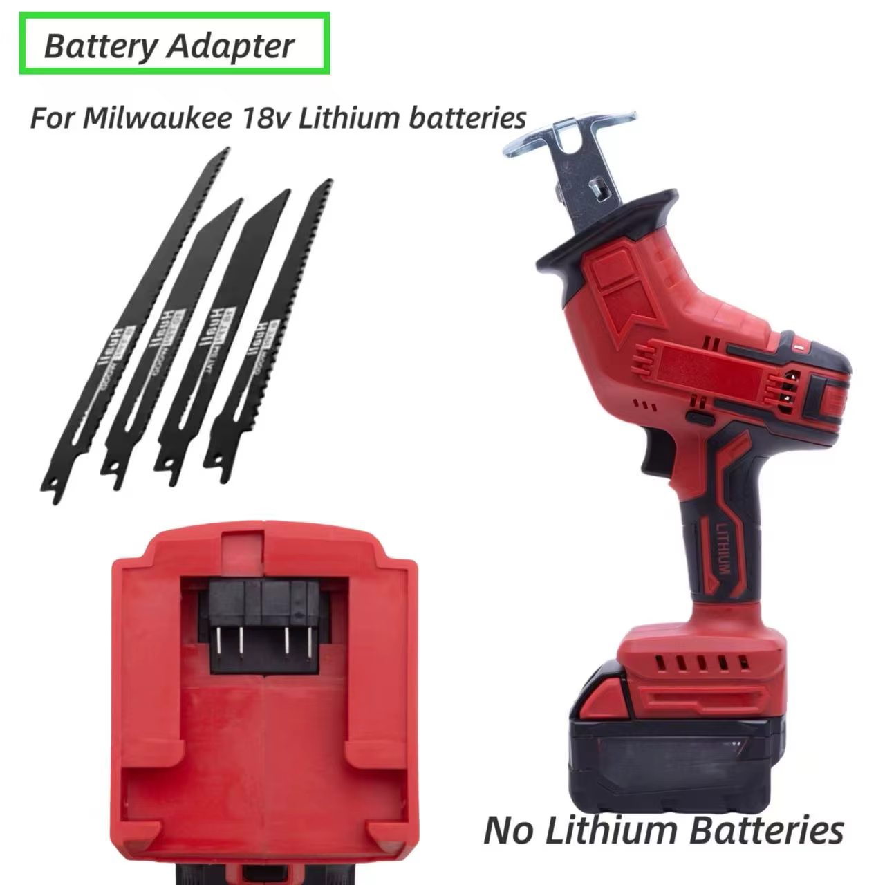 Outil électrique, scie alternative sans fil 18V sans balais pour batterie Milwaukee M18 avec 4 lames
