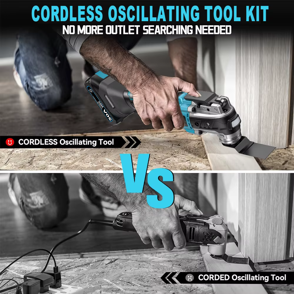Makita-Scie Oscillante Électrique Sans Balais à Vitesse Variable, Machine de Rénovation, Outil Multi