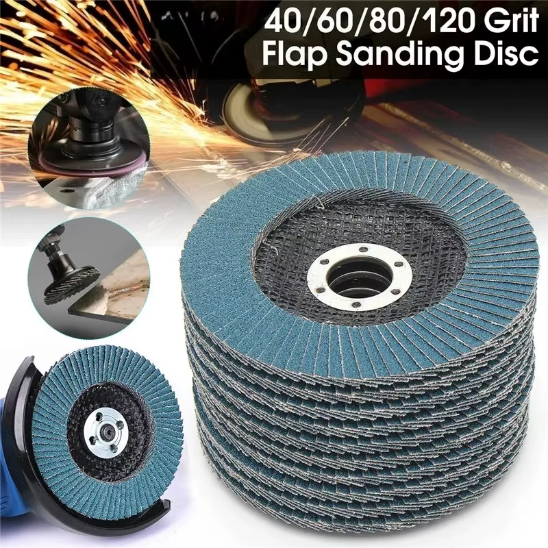 125mm 5 pouces meules disques à lamelles disque de ponçage outil abrasif pour meuleuse d'angle métal