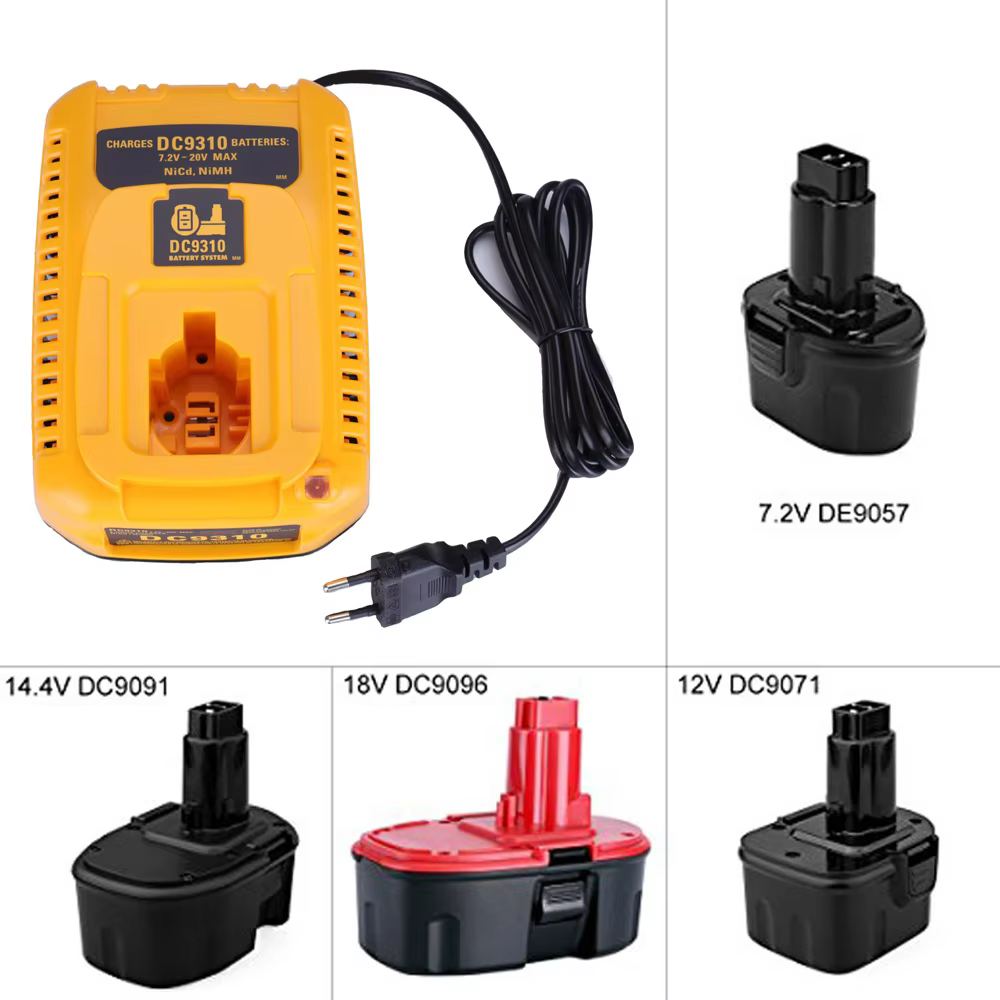Chargeur de batterie DC9310 pour batterie DEWALT 7.2V-18V NiCad & NiMh DW9057 DC9071 DC9091 DC9096