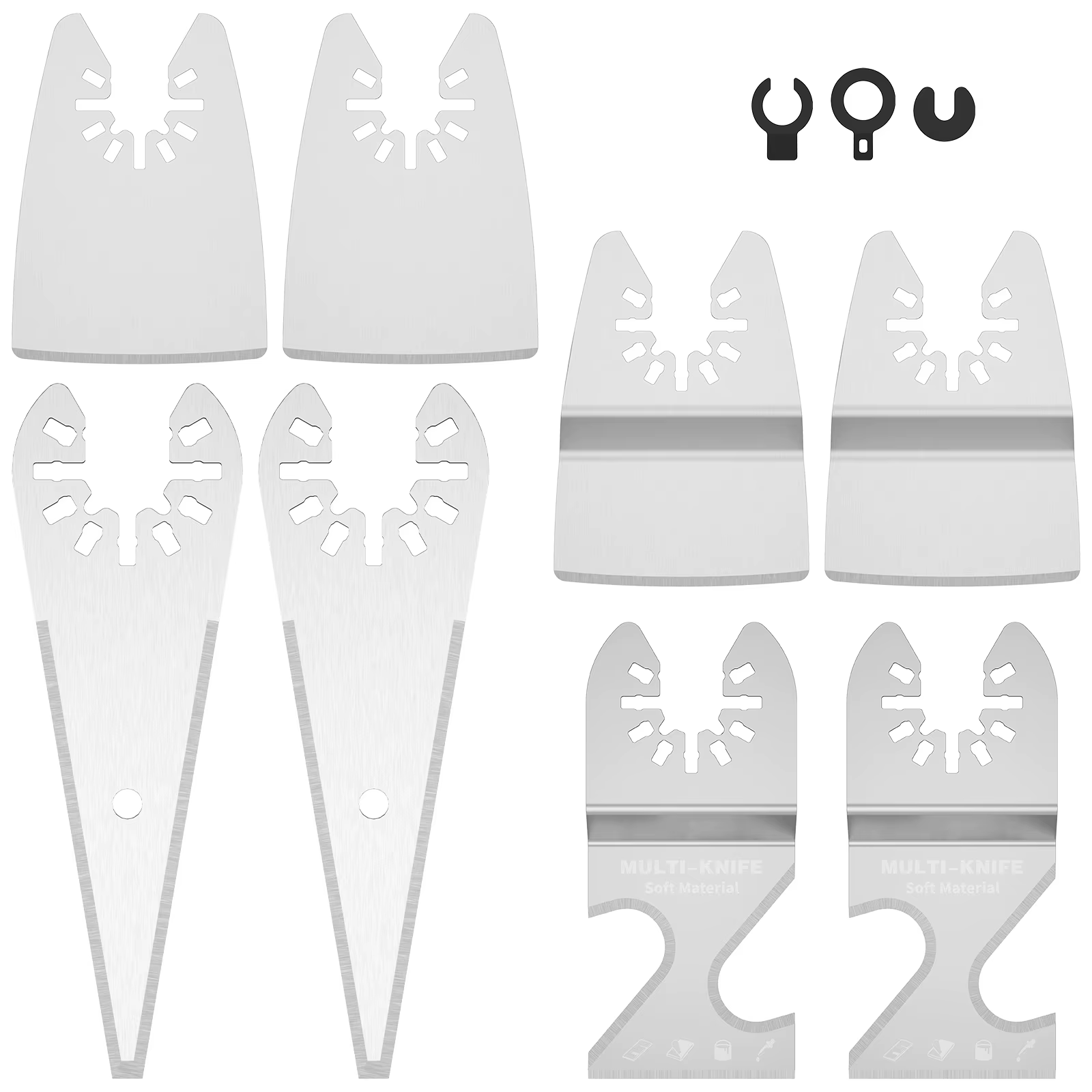 Lames de grattoir oscillantes universelles pour outil multifonction, accessoires pour outil rotatif,