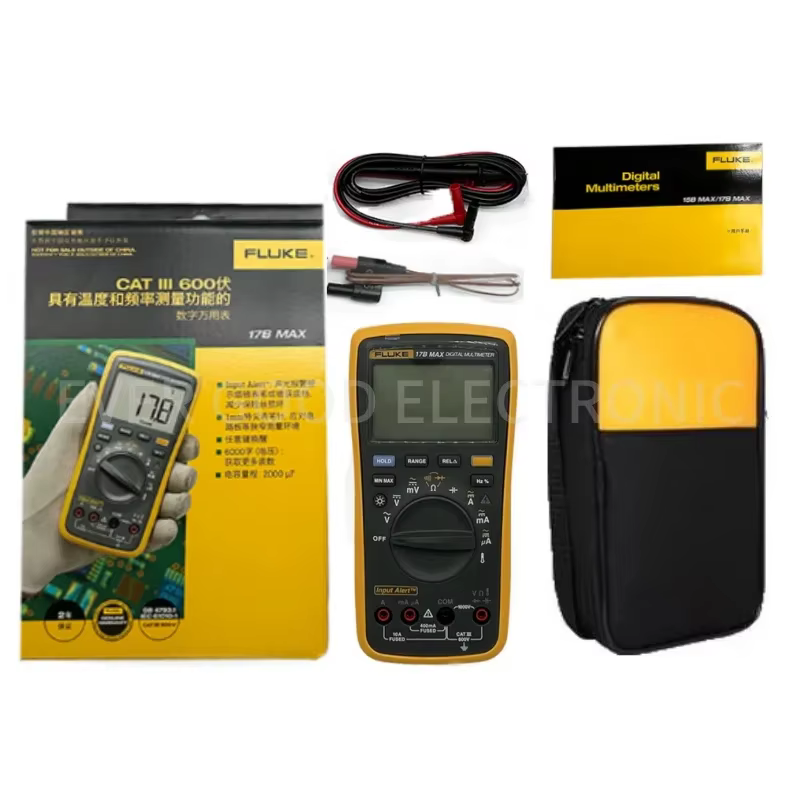 FLUKE 17B MAX avec multimètre numérique multifonctionnel économique à coque souple, compteur électri