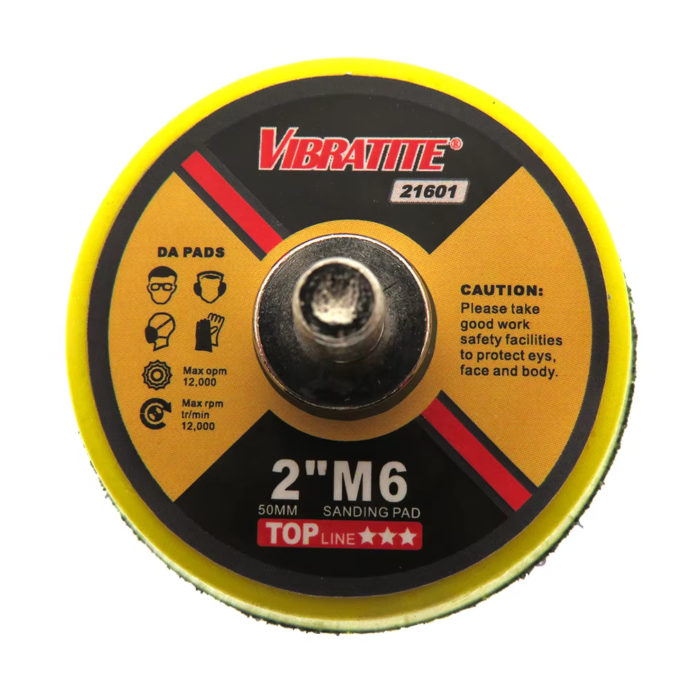 VIBRATITE 1-6 pouces DA tampon de ponçage ponceuse support M6 & 5/16 "-24 filetage crochet et boucle