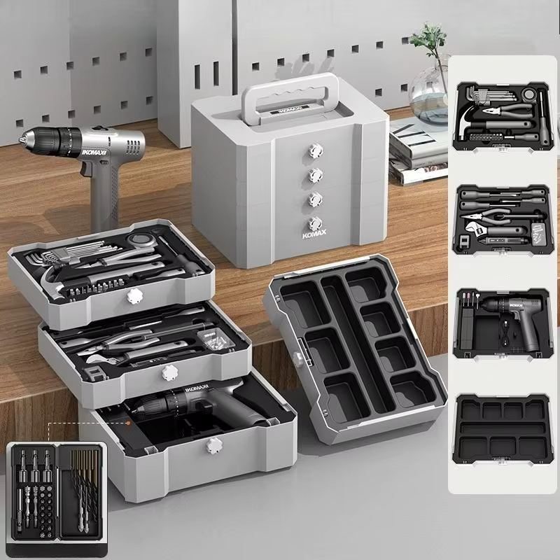 Ensemble d'outils électriques ménagers professionnels, perceuse électrique multifonctionnelle, tourn