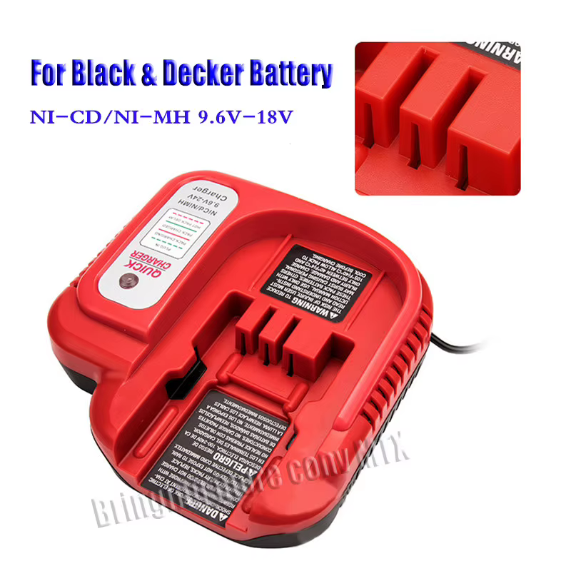 Chargeur de batterie Ni-cd&Ni-Mh 9.6V 12V-18V adapté aux batteries Black&Decker 12V A12, A12-XJ, A12