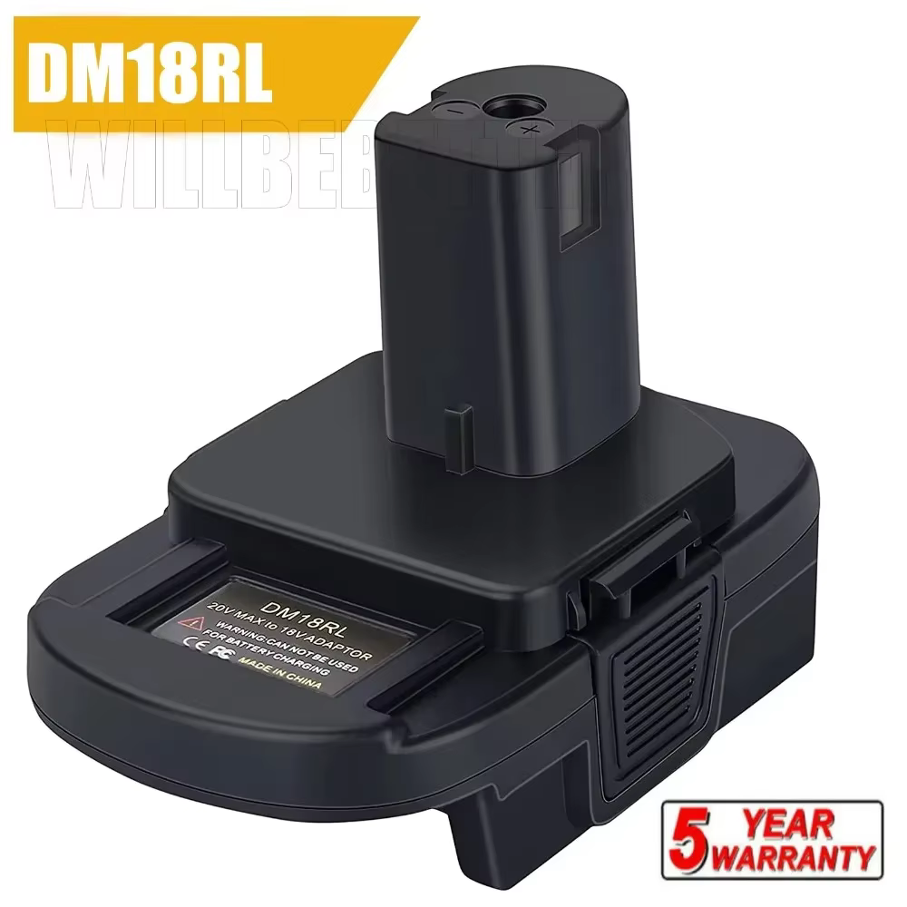 Adaptateur de batterie DM18RL pour Dewalt pour Milwaukee, batterie Li-Ion 20V/18V, conversion en pou