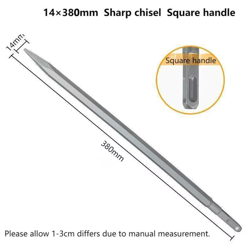 Jeu de ciseaux 380/400mm, tige SDS Plus, marteau électrique, foret, rainure de pointe, ciseaux plats