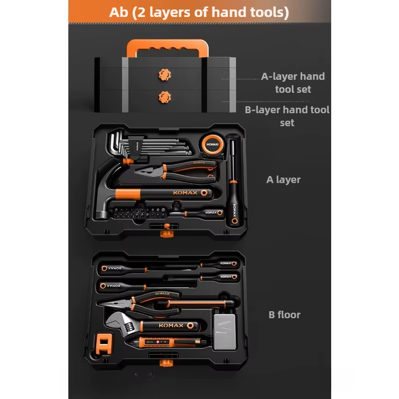 Ensemble de boîtes à outils domestiques, ensembles d'outils manuels multifonctionnels, matériel Port