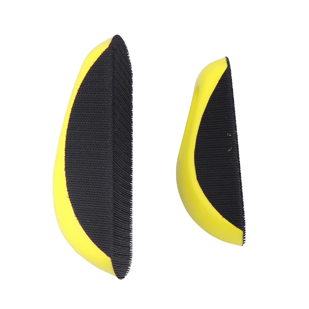 HIFESON 5/6 pouces Mini bloc de ponçage rond souris disque de ponçage papier de verre support tampon