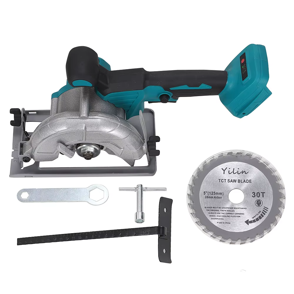Scie circulaire sans fil de 5 pouces pour batterie Makita (non incluse), scie électrique réglable po