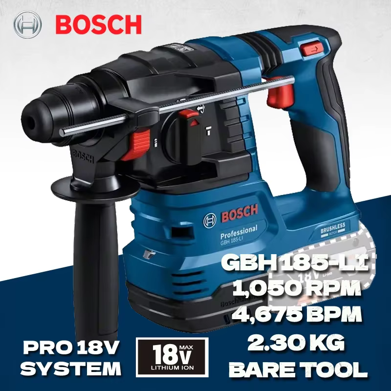BOSCH GBH 185-LI marteau rotatif professionnel sans brosse perceuse à percussion SDS PLUS 18V martea