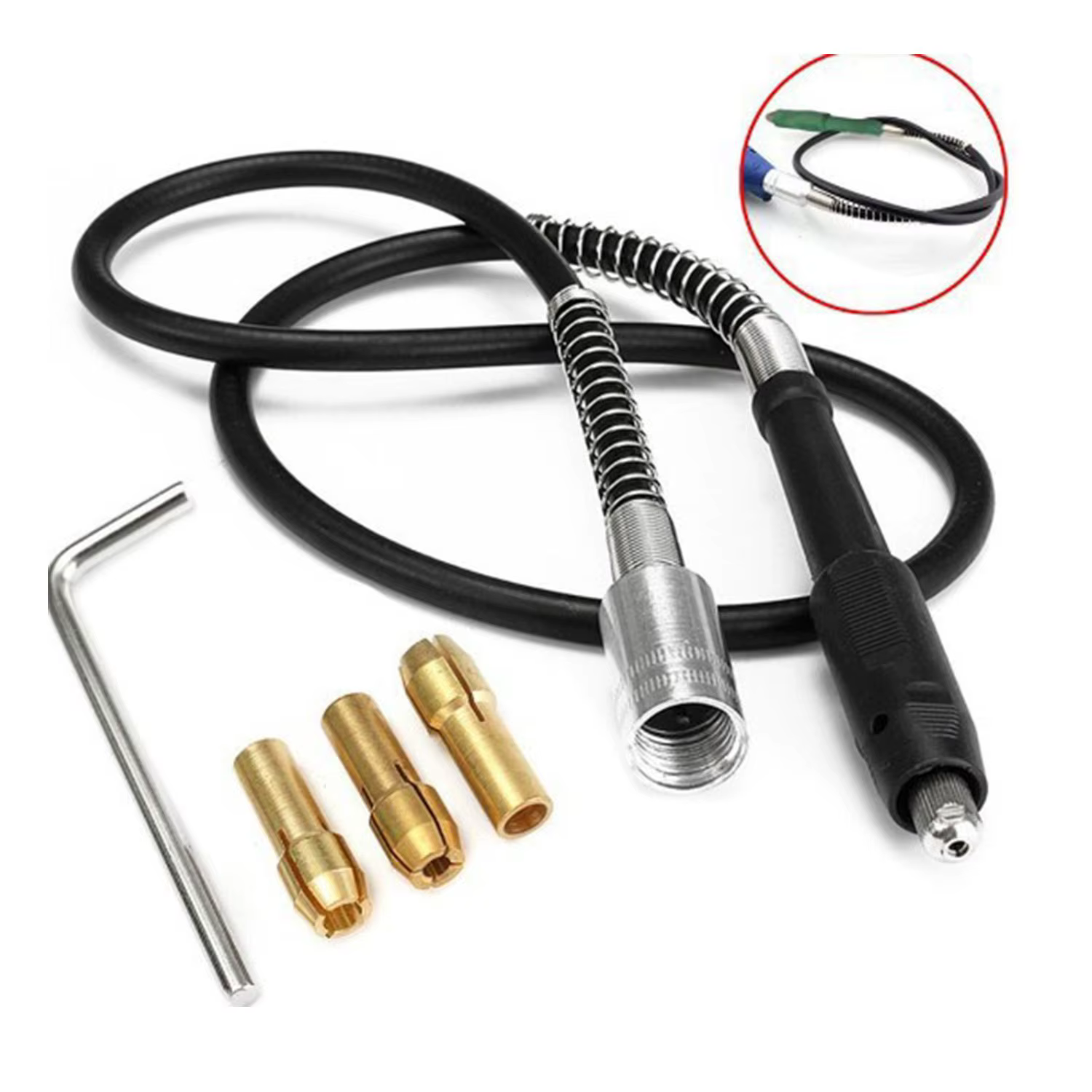 Outil de meuleuse rotative à arbre flexible – Ajustement universel, aucune électricité requise, cont