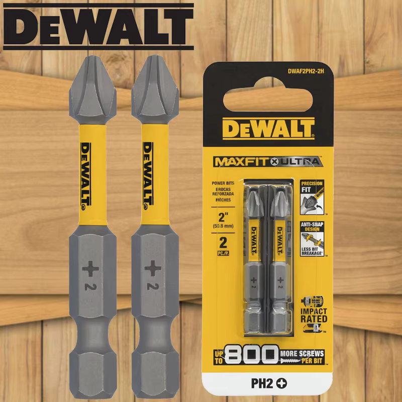 DEWALT DWAF2PH2-2H Impact PH2 50MM forets 2PC MAXFIT X ULTRA jusqu'à 800 plus de vis par embout acce