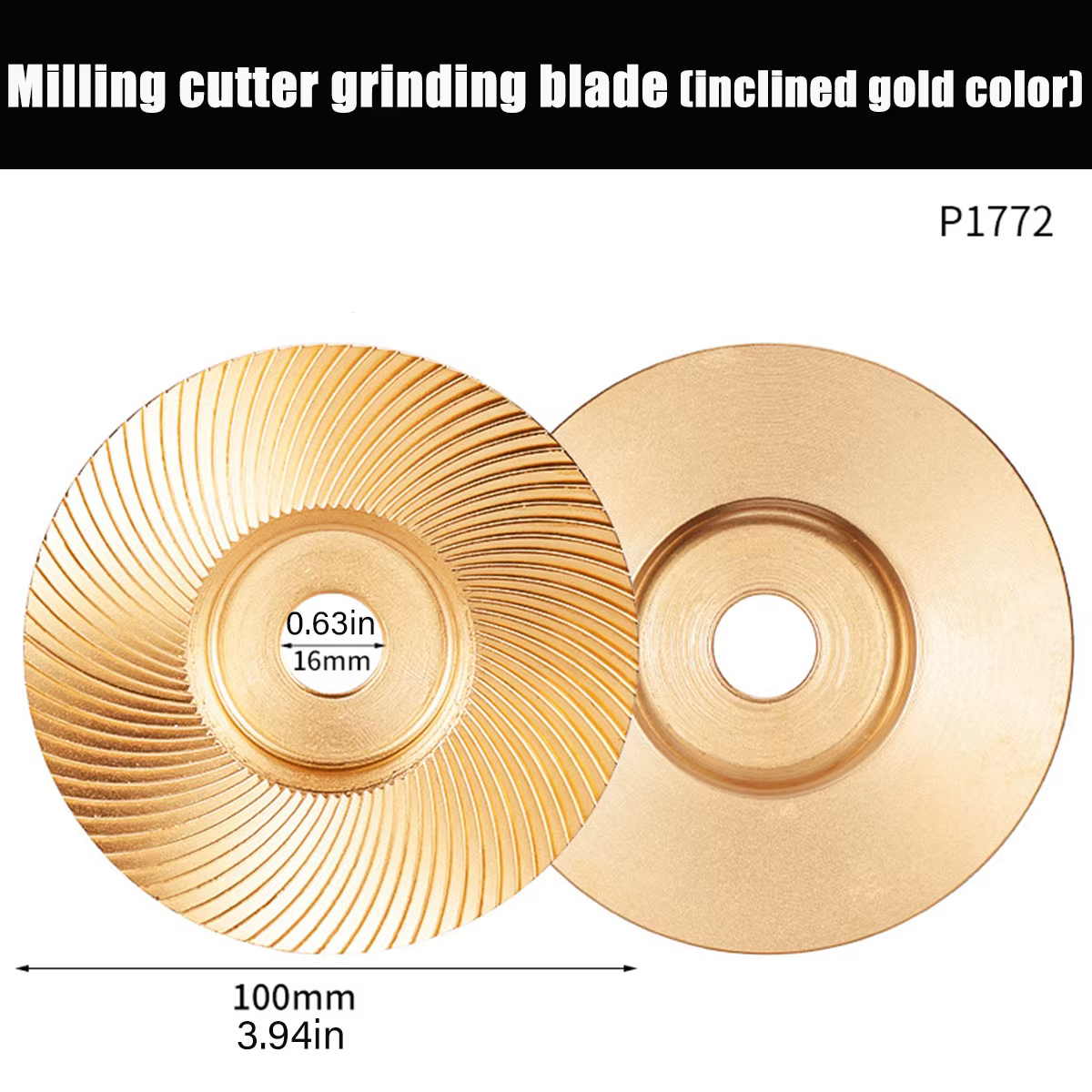 Meuleuse d'angle avec rainure biseautée intégrée en acier allié, disque de meulage, fraise, 1 pièce