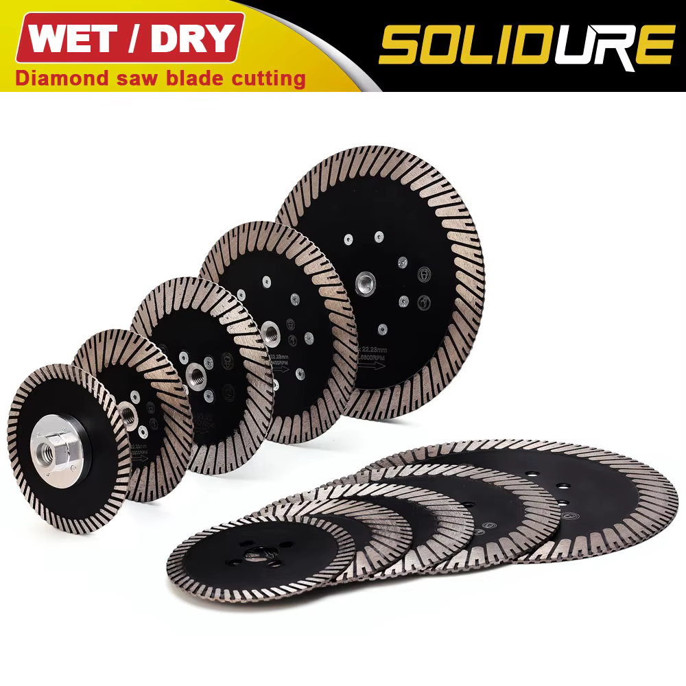 Lames de meulage et de coupe en diamant D115-230mm, outil de coupe de pierre segmentée Turbo pour gr