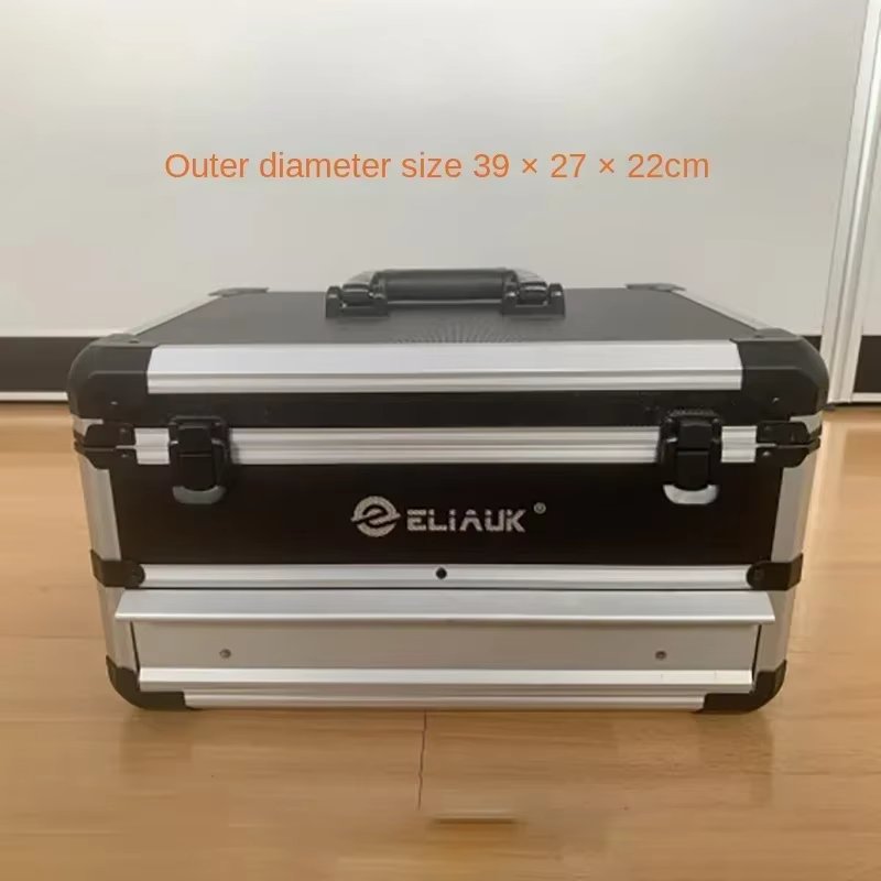 Boîte à outils en alliage d'aluminium, étui rigide multifonctionnel Portable, mallette de rangement 