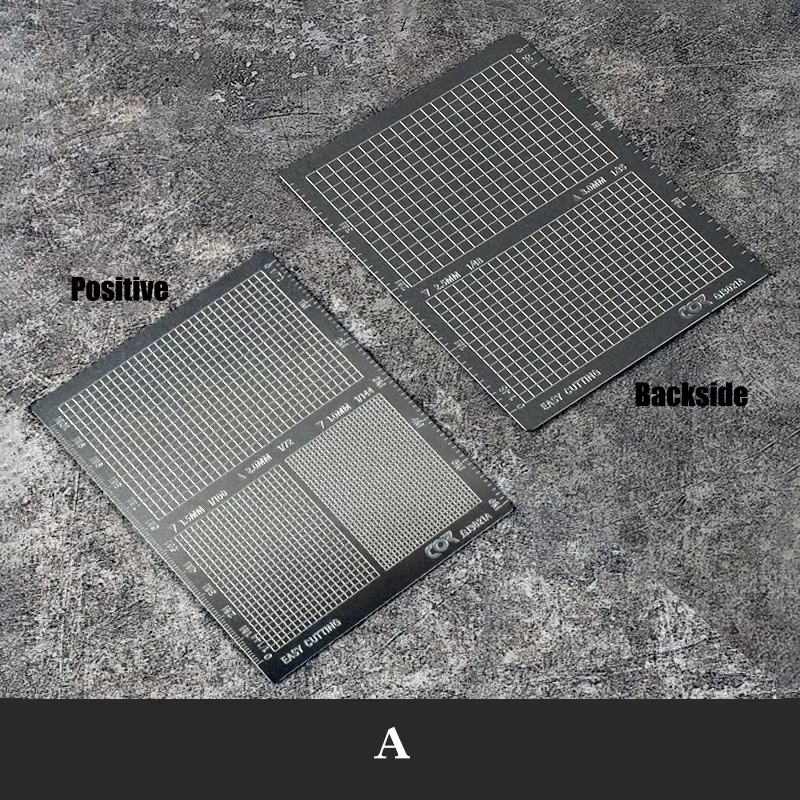 Feuille de masquage modèle en acier inoxydable, type de coupe facile, planche à polymères, bricolage