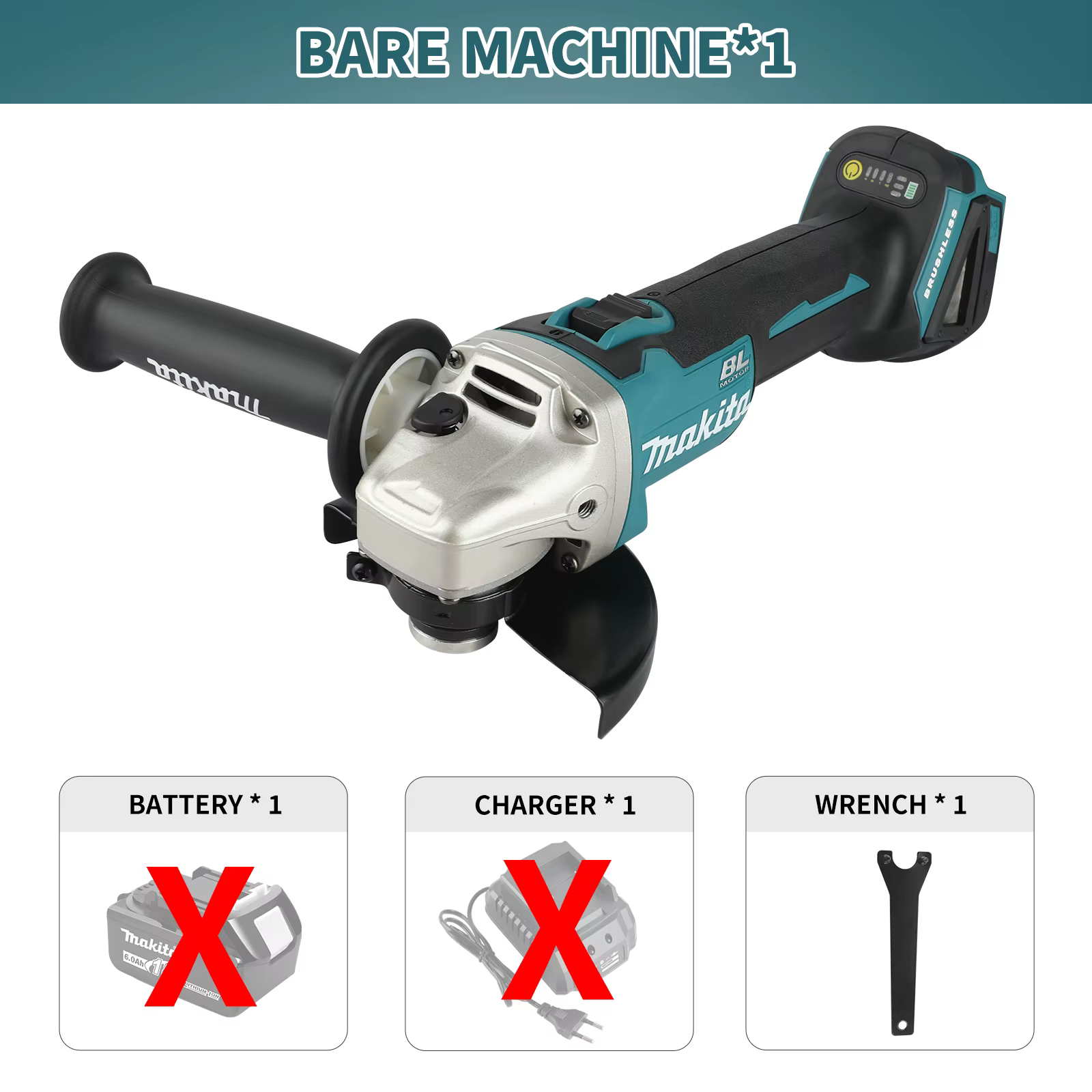 Meuleuse d'angle électrique Makita DGA506 18V 125mm 2026, machine de polissage, machine de meulage e