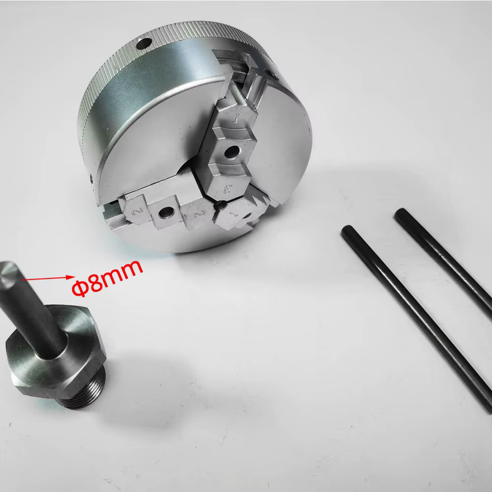Mini mandrin à trois mâchoires de 50mm pour meuleuse d'établi de tour, perceuse électrique en alliag