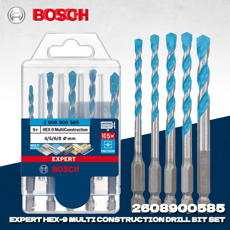 BOSCH 2608900585 5 pièces EXPERT HEX-9 jeu de forets multi-constructions pour perceuses à percussion