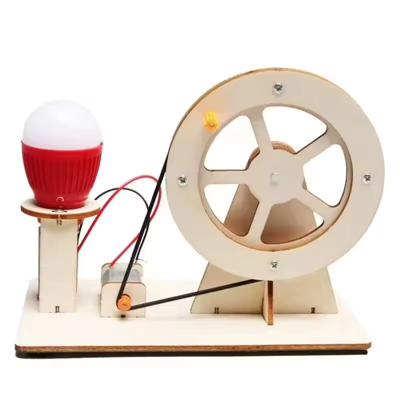 Générateur à main en bois pour enfants, jouet scientifique, Gadget de technologie STEM drôle, Kit de