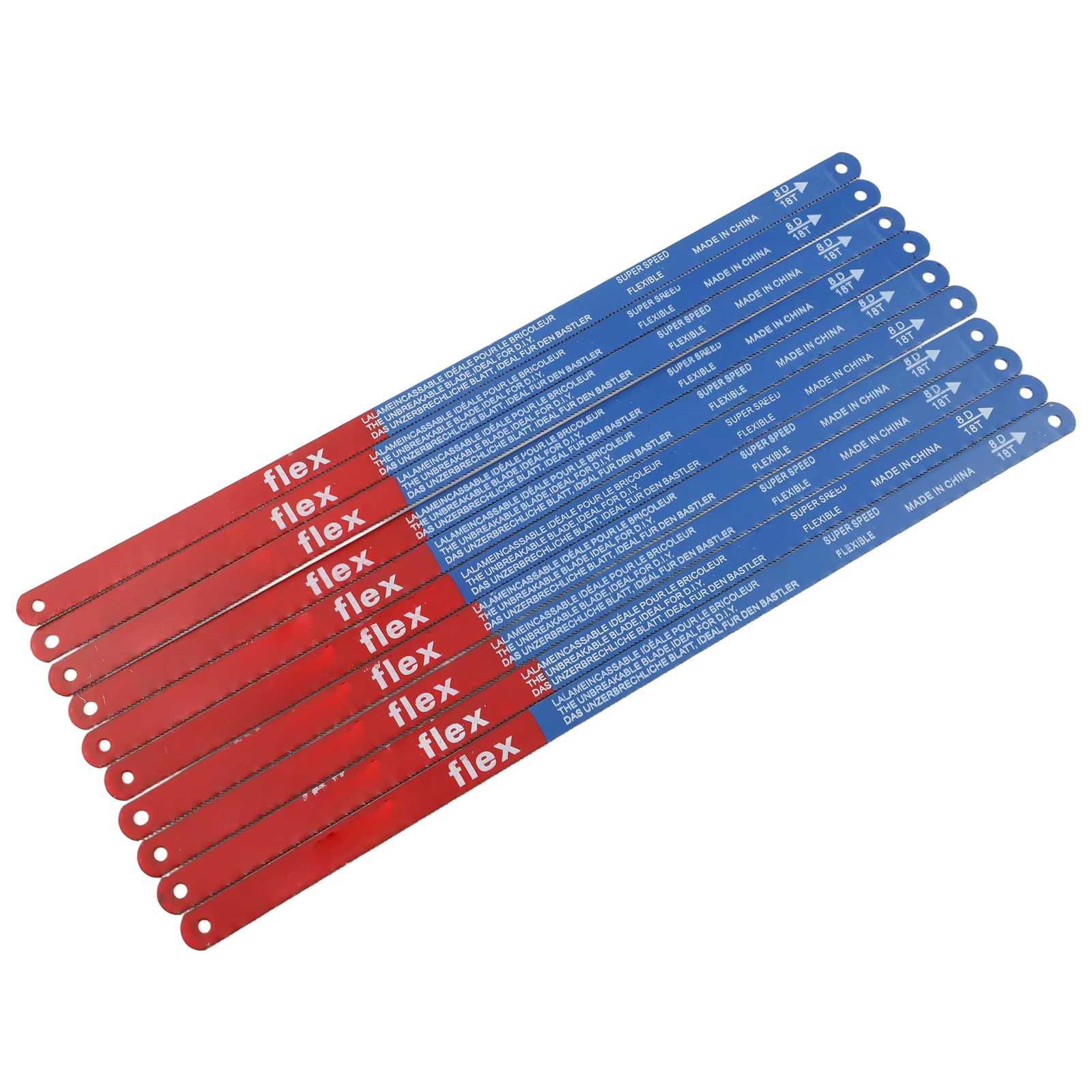 Lames de scie à main bimétalliques 300mm 14T/18T/24T – Lot de 10 lames de rechange pratiques et fiab