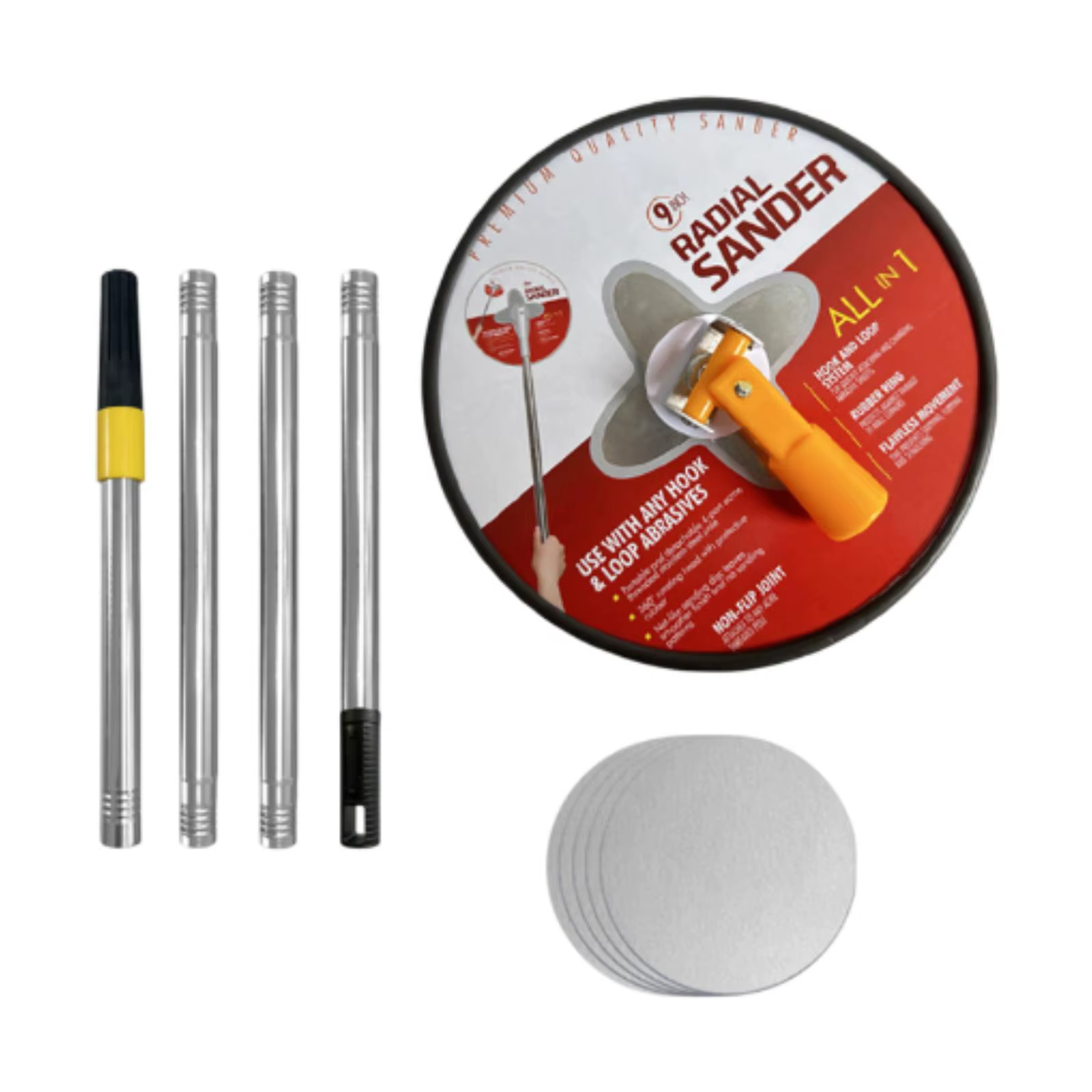 Ponceuse à pôles pour cloisons sèches avec rallonge pour projet de peinture, meulage mural, comprend